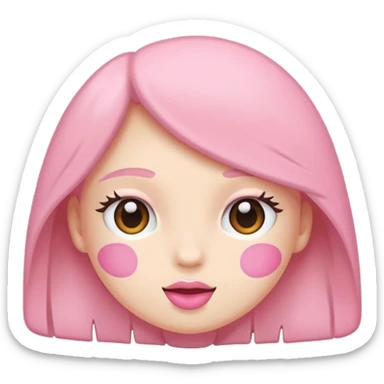 Soft pembe tarzında pembe pastel renginde ifadeler sticker