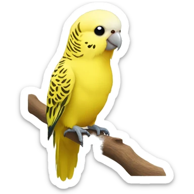 Yellow budgie sticker