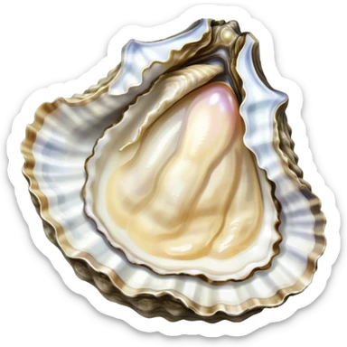 Detailed oyster sticker