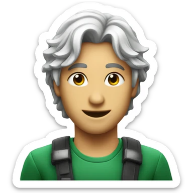 cuore verde smeraldo scuro sticker