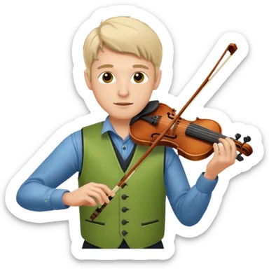 cricket, vest, violin sticker