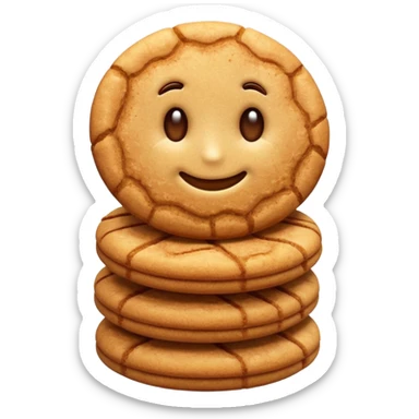 snickerdoodle cookie with cinnamon sugar coating sticker