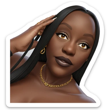 portrait of dark-skinned beauty sticker