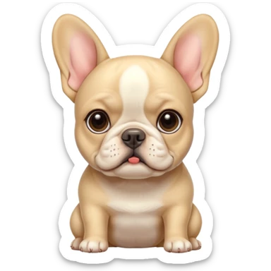 French Bulldog cream colored female sticker
