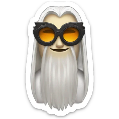sauron with party glasses sticker