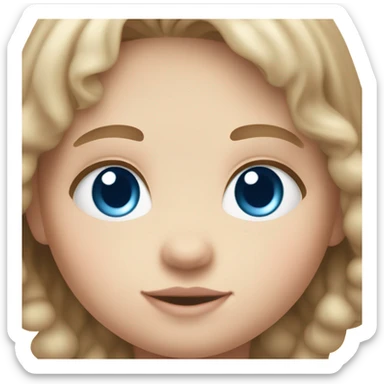  White baby with brown hair  sticker