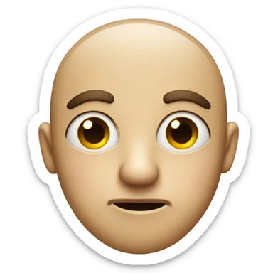 squinty eyed face feeling suspicious  sticker