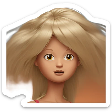 blonde girl with long hair sticker