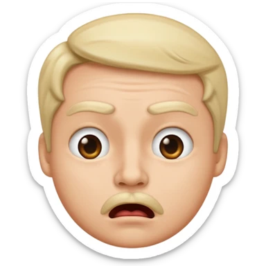 stank face with upper lip raised sticker