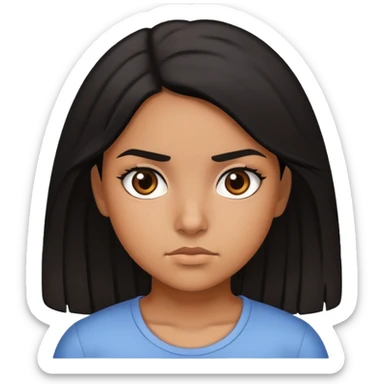 Hispanic girl determined look sticker
