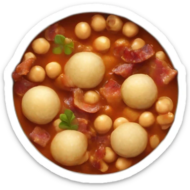 stew with chickpeas, chorizo ​​and bacon sticker