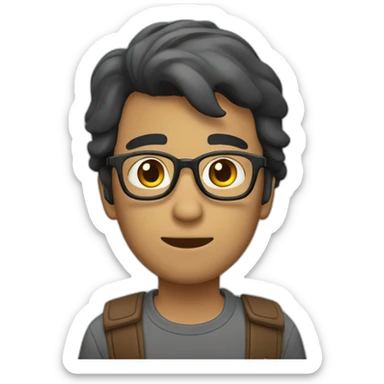 Chico saludando sticker