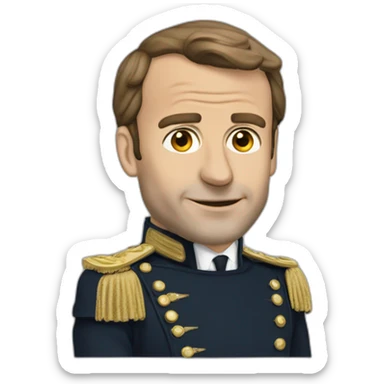 Macron curre le nez sticker