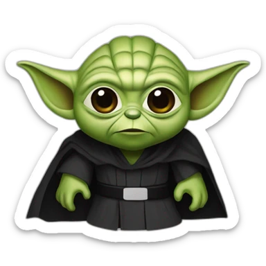 Maître Yoda et Dark vador sticker