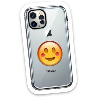 iphone 16 pro, silver with glass phone case  sticker