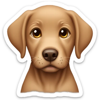 Brown Labrador puppy sticker