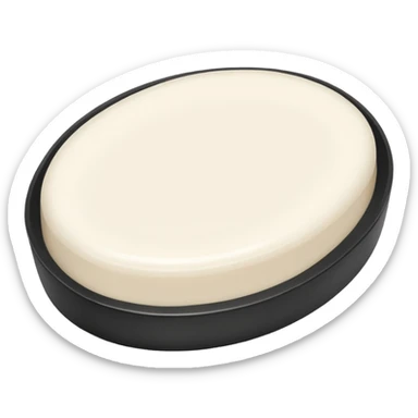oval white soap sticker