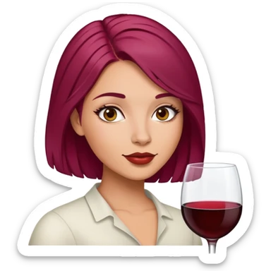 Wine colored hair Latina  sticker