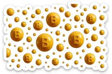 particella di vitamine b fluttuano in aria, iperrealistica 4k sticker