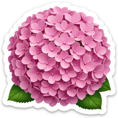 pink hydrangea  sticker