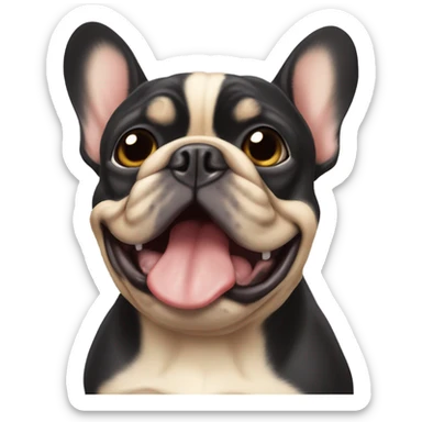 black & tan french bulldog sticker
