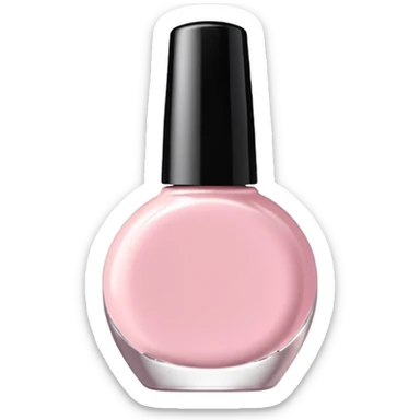 Minimalist kawaii nail polish bottle, standing alone, simple and clean design, pastel colors, delicate and charming, high-resolution, single subject only sticker