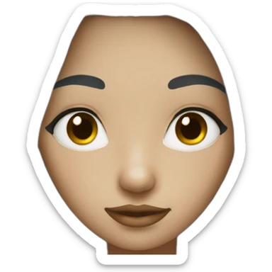 Blu-hair-black-eyes-girl sticker