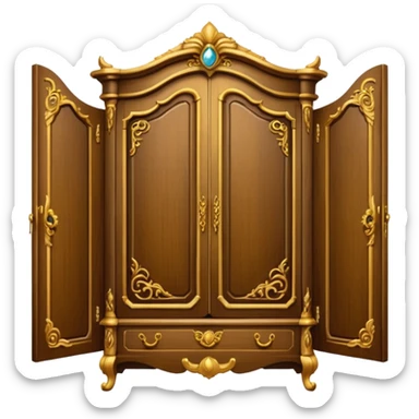 the lady who was turned into a wardrobe by magic, a character from the fairy tale Beauty and the Beast sticker