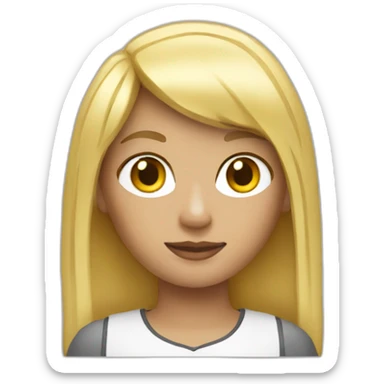 Blondy with a bang in Nike costume sticker