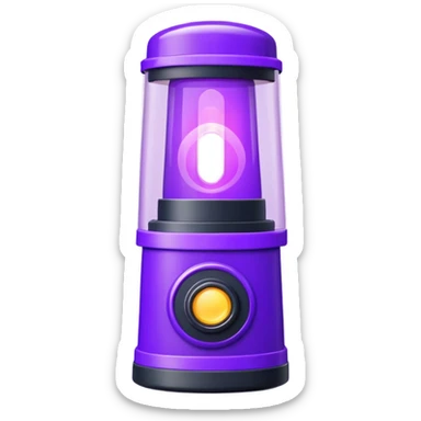 purple police siren sticker
