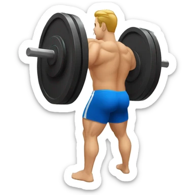 back squat large man sticker