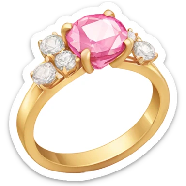 Pink diamond ring sticker