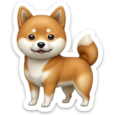 A Shiba Inu is defecating sticker