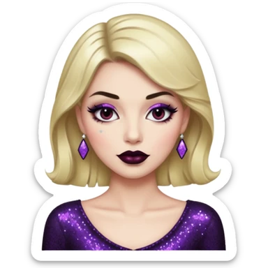 Glitter noir darling sticker