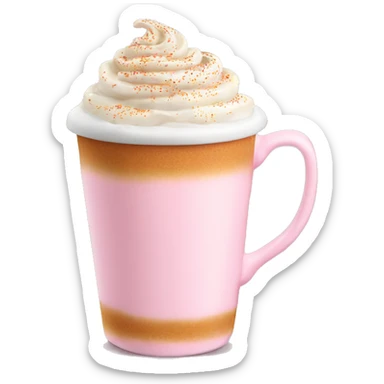 Light pink pumpkin latte with Sprinkling sticker