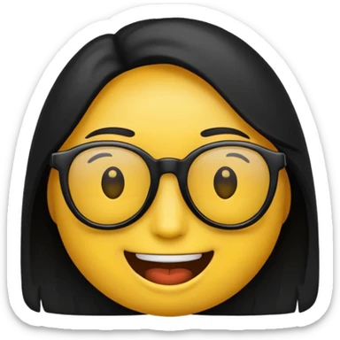 Emoji amarillo con gafas negras tal cual como este como este 😎 sticker
