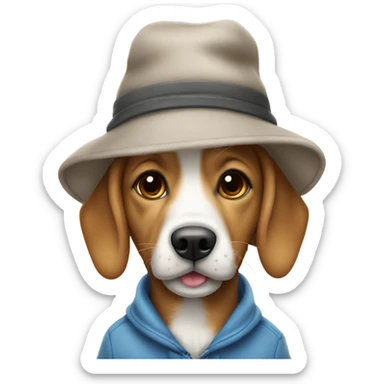 Cachorro com gorro de papai Joel  sticker