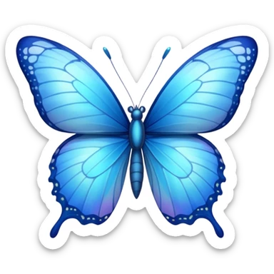 blue butterfly small sticker