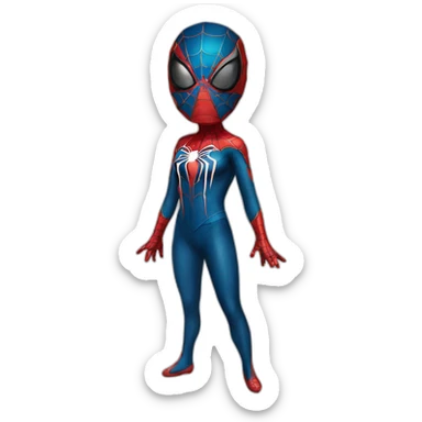 spiderman femme costume sticker