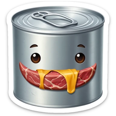 tin can with meat, no face sticker