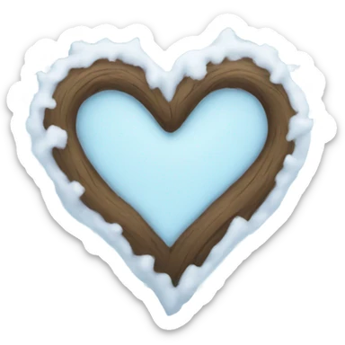Snow heart  sticker