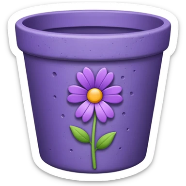 purple flower pot sticker
