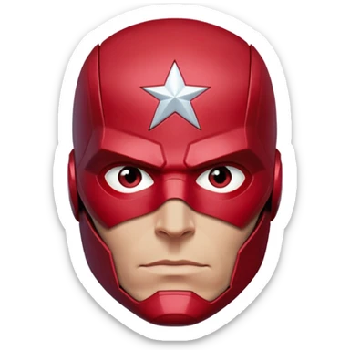 vision marvel red face  half body from captain america: civil war sticker