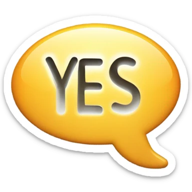 yes text bubble sticker