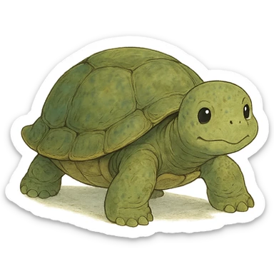 turtle ghibli style sticker