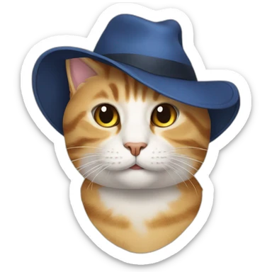 Cat-with-hat sticker