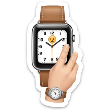 Just the finger like in the 4 picture but the watch on top of the sleeve  sticker