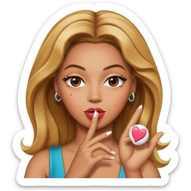 Beyonce blowing a kiss sticker