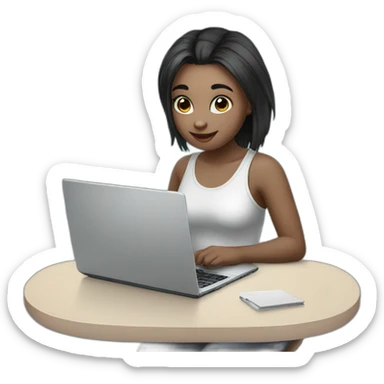 Cute Panda girl with laptop sticker