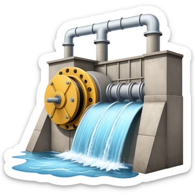 hydroelectric power station sticker